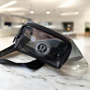 Lululemon Transparent Crossbody Bag with Black Trim